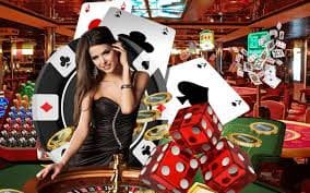 Tampilan meja Casino Hold'em live-dealer di platform pasaran togel